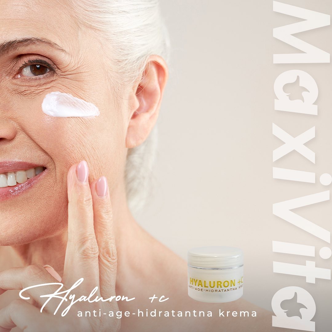 Kako usporiti proces starenje kože - MaxiVita Hyaluron + C krema