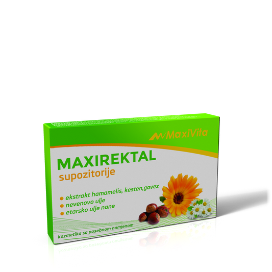 Maxirektal čepići za hemoroide