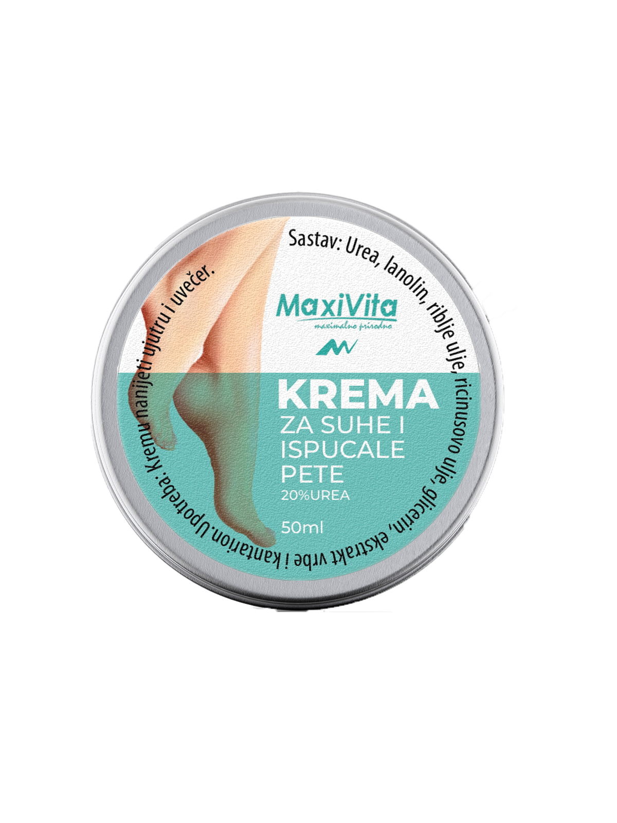 krema za suhe i ispucale pete 20% urea
