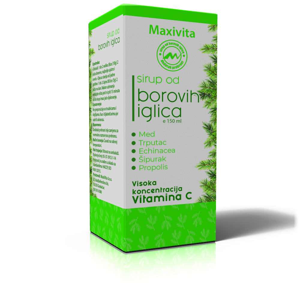 Sirup od borovih iglica za grlo maxivita